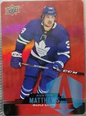 2020-21 Tim Hortons Red Die Cut Auston Matthews #DC-19 Toronto Maple Leafs